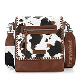 Montana West Western Crossbody Purse with Leopard Print Guitar Strap