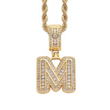 Round Pavé Initial Pendant Necklace - image 21