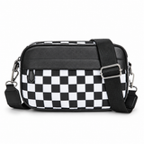 WeeNOD-L Checkerboard Crossbody Bag with Adjustable Strap