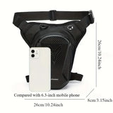 Water-Resistant Motorcycle Leg Bag – Hard Shell Double-Zip Riding Waist Pack