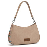 Western bohemian hobo shoulder purse - Tan