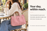 WeeNOD Everyday Corduroy Tote Bag with Front Pockets & Adjustable Strap