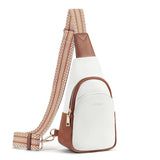 CLUCI Small Vegan Leather Sling Bag with Adjustable Guitar Strap