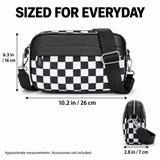 WeeNOD-L Checkerboard Crossbody Bag with Adjustable Strap