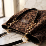 Leopard Print Chain Tote Bag - image 5