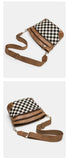 WeeNOD-L Vintage Checkerboard Bucket Crossbody Bag