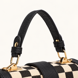 WeeNOD-L Vintage Checkerboard Top Handle Crossbody Bag