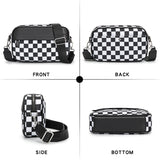 WeeNOD-L Checkerboard Crossbody Bag with Adjustable Strap