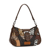 Western bohemian hobo shoulder purse - Stripe Coffee