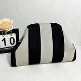 Women's Clip-Top Crossbody Purse – Lightweight Striped, Diamond & Dot Pattern Handbag