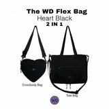 The Flex Sling/Tote Bag (#2026) Fashionable Heart Shaped Tote Bag