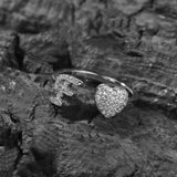 Gold-Plated Initial Open Heart Ring - image 6