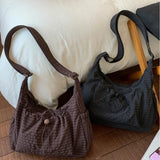 【Black Friday】Gingham Pattern Bag, Large Capacity Crossbody Shoulder Bag, Zip Closure, Casual Fashion Bag for All Seasons