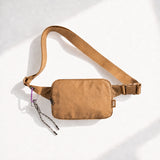 Duo 57" Adjustable Long Strap Crossbody Bag (#1140-14) - Light Brown