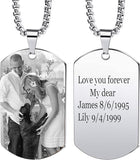 Personalized Photo and Text Dog Tag Necklace - image 15