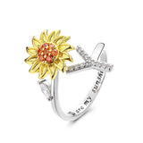 Sunflower A–Z Initial Spinner Ring - image 30