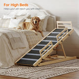 63-Inch Adjustable Dog Ramp with Safety Rails
