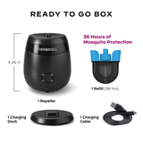 Thermacell Rechargeable E65 Mosquito Repellent with 36-Hour Refill, Charging Dock, and USB Cable