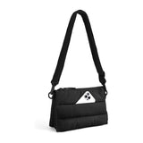 Black padded travel crossbody bag