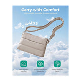 Soft padded construction and water-resistant fabric, approximately 0.44 lb