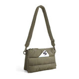 Olive Green padded travel crossbody bag