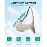 Padded strap and lightweight water-resistant fabric