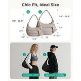 Small and large bag dimension comparison and model display