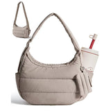 WeeNOD-L Padded Crescent Shoulder Bag with Detachable Pouch – Small