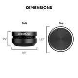 PocketTunes Bone Conduction Instant Mini Speakers with Bluetooth Wireless Technology, Pack of 2 (Black)