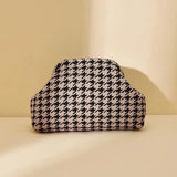 Women's Clip-Top Crossbody Purse – Lightweight Striped, Diamond & Dot Pattern Handbag