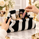 Striped Knit Cosmetic Pouch - image 3