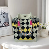 Mini Boho Woven Polyester Bucket Bag, Small Soft Casual Crossbody Bag, Handmade Knitted Crochet Shoulder Bag, handbags,Lightweight Summer Beach Vacation Bag, Stylish Bohemian Handbag for Travel, Daily Use and Holiday Outfit
