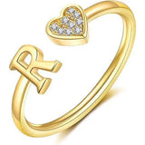 Minimalist A–Z Initial Open Ring - image 25
