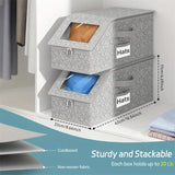 Stackable Hat Storage Box for Baseball Caps – Holds Up to 24 Hats, Clear Window Closet Organizer