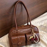 Fashionable and avant-garde women's shoulder bags, Fashion Shoulder Style, for autumn and winter 2026, personalized and niche women's bags, elegant and exquisite women's shoulder bags, suitable for shopping, dating, parties, commuting to work, etc - image