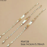 Unisex Three-Tone Engravable Tag Bracelet - image 5
