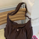 【Black Friday】Gingham Pattern Bag, Large Capacity Crossbody Shoulder Bag, Zip Closure, Casual Fashion Bag for All Seasons - image 10