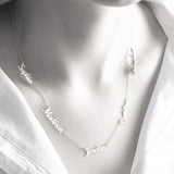 Stainless Steel Multi-Name Cutout Necklace - image 13