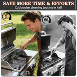 Electric BBQ Grill Brush Cordless and Rechargeable,Two Replacement Cleaning Brushes,Adjustable Angle, Barbecue Accessories,Barbecue Utensils,Wire Brushes for Cleaning Rust, Grill, Dirt, Paint Removal, Welding