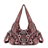 Angel Kiss Vintage Crossbody Bag(14" x 5" x 13") - PU Hobo Tote Satchel, Lightweight Elegant Convertible Shoulder Bag, Stylish Women's Commuter Accessory, Ideal for Summer Daily Use & Mother's Day Gifts, Stylish Crossbody Bags, Convertible Shoulder Bags
