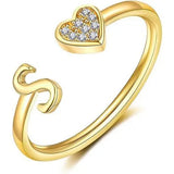 Minimalist A–Z Initial Open Ring - image 26