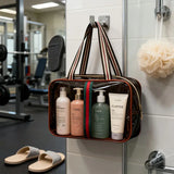 Retro vintage brown vanity makeup organizer bag