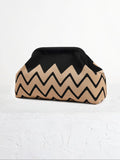 Women's Striped/rhombus/leaf/dot Cloud Handbag, Clip Closure Crossbody Bag, Lightweight Foldable for Daily Use, Gifts for Friends and Valentine's Day