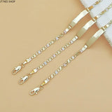 Unisex Three-Tone Engravable Tag Bracelet - image 4