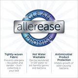 AllerEase Maximum Mattress Cover Protector, Queen - Zippered, Waterproof, Allergen Barrier