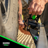 Rhino USA 1in x 10ft Retractable Ratchet Straps, 2 Pack – 403lbs Load Limit, 6lbs Total Weight