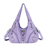Angel Kiss Vintage Crossbody Bag(14" x 5" x 13") - PU Hobo Tote Satchel, Lightweight Elegant Convertible Shoulder Bag, Stylish Women's Commuter Accessory, Ideal for Summer Daily Use & Mother's Day Gifts, Stylish Crossbody Bags, Convertible Shoulder Bags