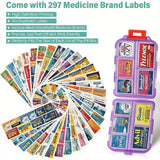 UFORU Travel Pill Organizer Box with 146 Labels, 10 Compartment Small Pill Case Medicine Kit, Portable Pocket Purse Pharmacy, Daily Weekly Vitamin Supplement Medication Holder（no pills)dealsforyou#SummerWins
