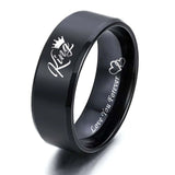 King and Queen Titanium Steel Couple Ring Set - image 13