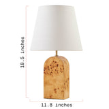 Beautiful Burl Wood Table Lamp by Drew Barrymore, 18.5" H